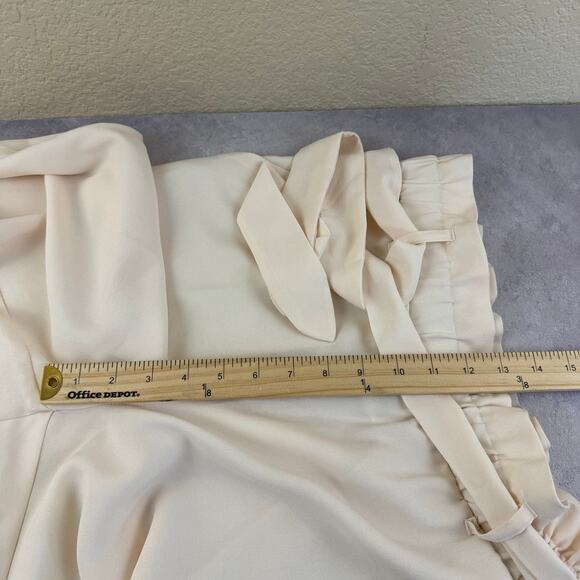 BCBGeneration Pants Womens XS Paperbag Waist Tie Belt Pale Pink Pull On READ - Picture 14 of 15